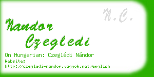 nandor czegledi business card